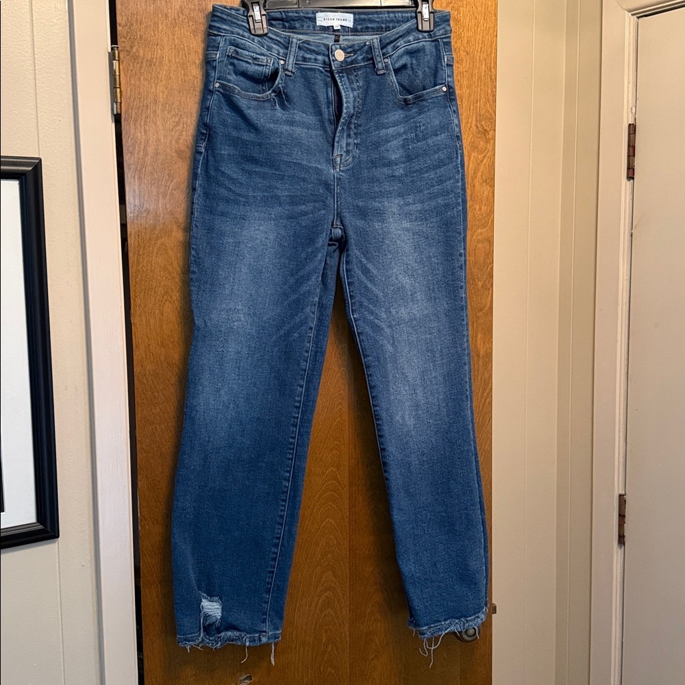 Women's Blue Straight Leg Jeans
